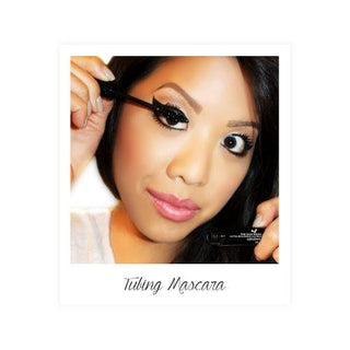Tubing mascara is not oil based, but rather polymer based and it goes on wet and dries quickly.