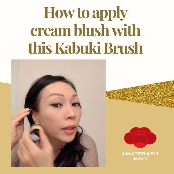 HOW TO USE A KABUKI BRUSH WITH CREAM BLUSH Amaterasu Beauty