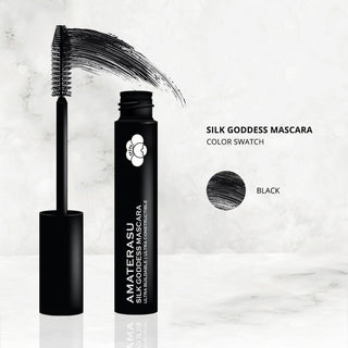 black hypoallergenic mascara Silk bibres Goddess Masca