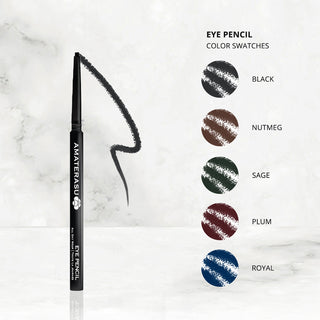 Eye pencil  colours black, nutmeg, sage, plum, royal colour